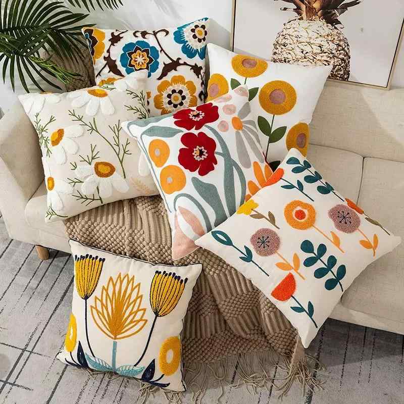 抱き枕 クッション 刺繍 デザイン アメリカン 田園風 高級感 軽量 ソファ 用 リビングルーム ベッドサイド 背もたれ 背当て 枕カバー インテリア 飾り 快適 寝室 家具 アクセント|FAIRYショップ