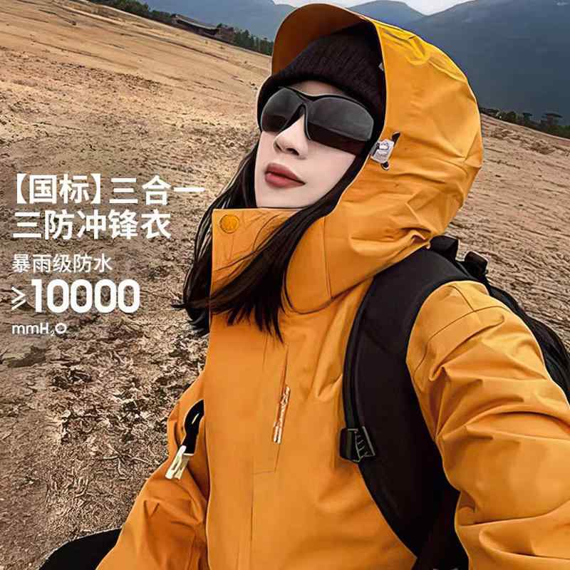 登山ジャケット メンズ レディース 3in1 アウトドア 上着 防風 防水 ダウン 入り トレッキングウェア 軽量 伸縮性 吸湿速乾 機能性 高耐久 ハイキング キャンプ 用