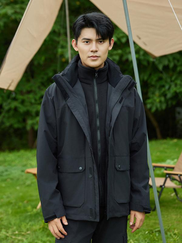 アウトドア ジャケット メンズ レディース 秋冬 防風 防水 保温 三合一 着脱式 二着セット フリース ライニング 防寒 軽量 多機能 ハイキング 登山 トレッキング 9,380円