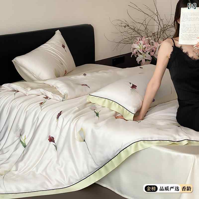寝具カバーセット レディース 接触冷感 シーツ 布団カバー 枕カバー 4点セット 高級感 ジャガード 織り ダブル セミダブル シングル 涼感 ひんやり 清涼 吸湿 速乾 通気性 快適 滑らか 肌触り 柔らかい 軽量 洗える 無地 光沢感 サテ｜FAIRYショップ 11,925円