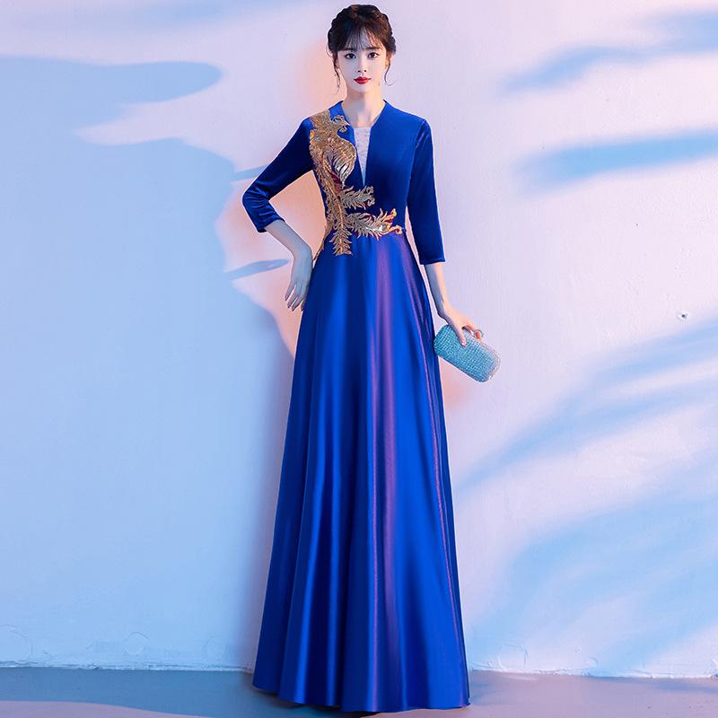 女性用 イブニングドレス ロングスカート 合唱団 演出服 朗読大会 パフォーマンス ステージ衣装 エレガント フォーマル 赤い歌 成人向け 大気的 スタイル 6,675円