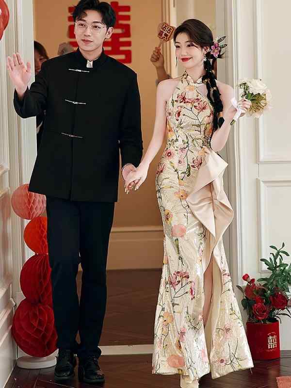 イブニングドレス レディース マーメイドライン 小柄対応 婚約結婚用 新婦修身 夏 ウェディング トースト ガウン エレガント スリムフィット 通勤以外 フォーマル 軽量素材 伸縮性 ベーシックカラー