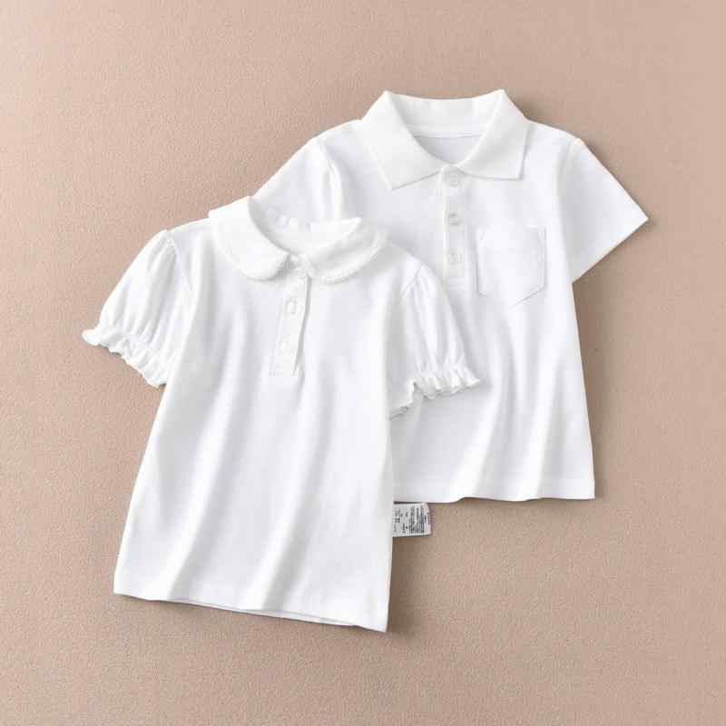 Tシャツ 子供 短袖 白 学生 インナー トップス ユニセックス 春夏 通学用 学校用 普段使い 快適 綿素材 シンプル