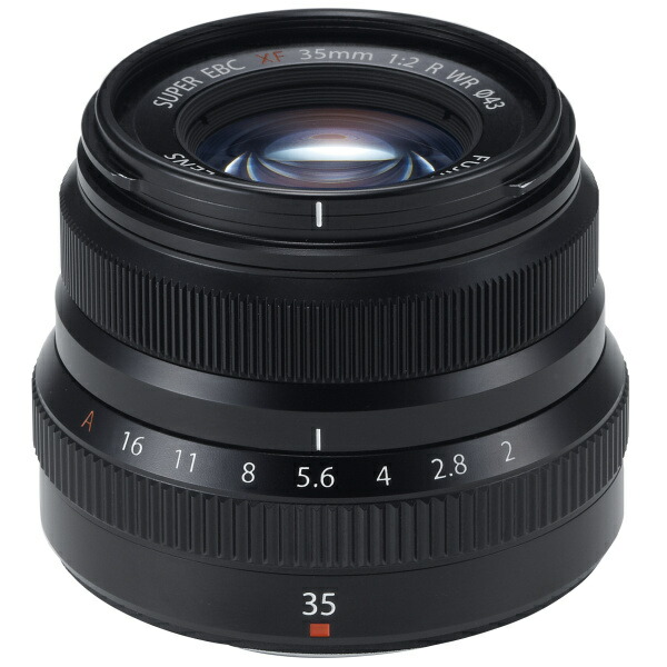 フジフイルム フジノン水晶体 XF35mmF2 R WR 黒いこと