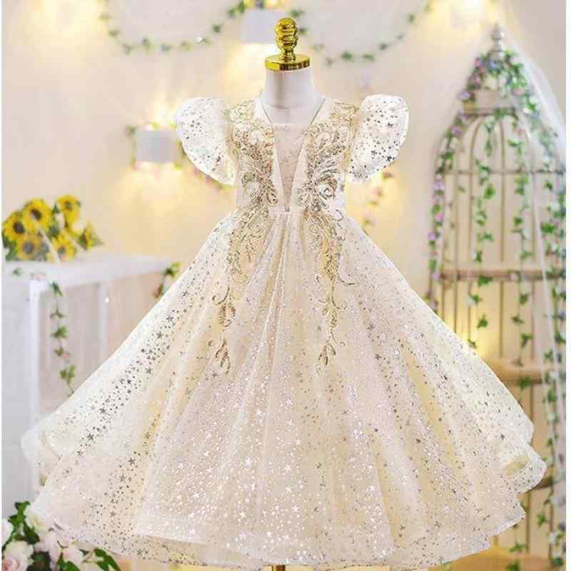 女の子用 夏 プリンセス ワンピース かわいい 子供 ドレス 礼服 結婚式 パフォーマンス 衣装 ステージ 演出 夏祭り パーティー 花嫁 コーデ