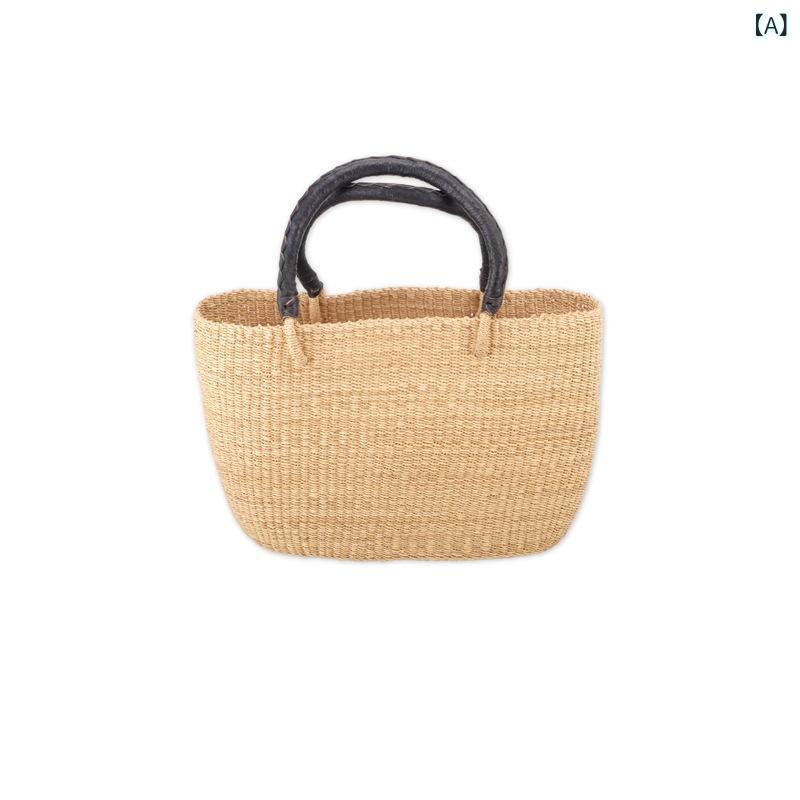 レディース 草編み 藤製 ハンドバック 夏用 砂浜御徒面子 たまり場 手提げ 鞄 生まれながら原材料 提げ篭型 心地好い 表現スタイル 軽さ ひな型 アウトドア