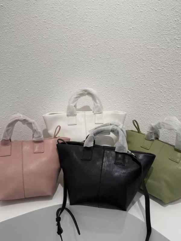 バッグ 女性用 バスケット ハンド ショルダー 柔らかいレザー 通勤 ファッション 軽量 スタイリッシュ 普段使い 斜めがけ