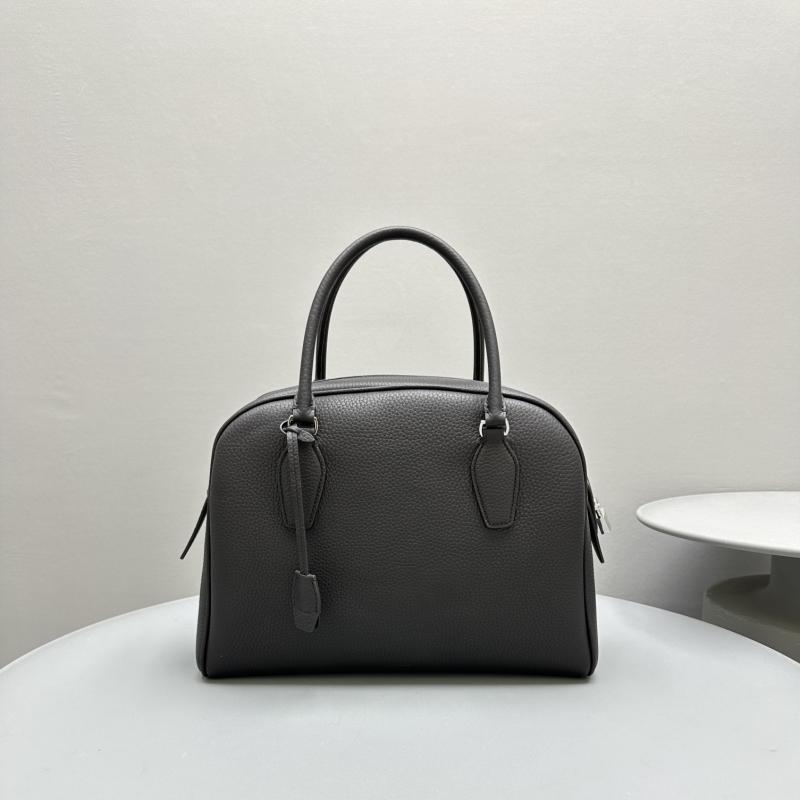 ボウリングバッグ レディース レトロ 大容量 本革 ハンドバッグ ユニーク デザイン 肩掛け可能 耐久性 日常使い 旅行 収納 ポケット ジッパー 付き ブラック ブラウン カラーバリエーション