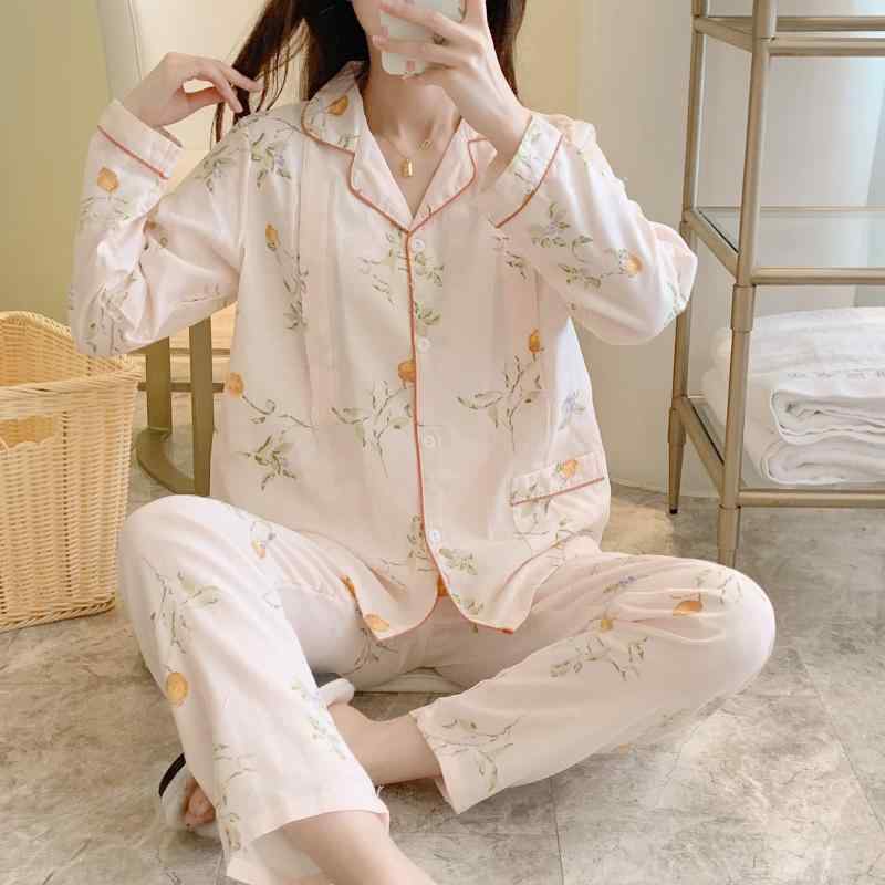 授乳服 妊婦用 産後服 ガーゼ 二層 スタンドカラー レモンイエロー セット 軽量 通気性 綿素材 ボタン開き ゆったりシルエット