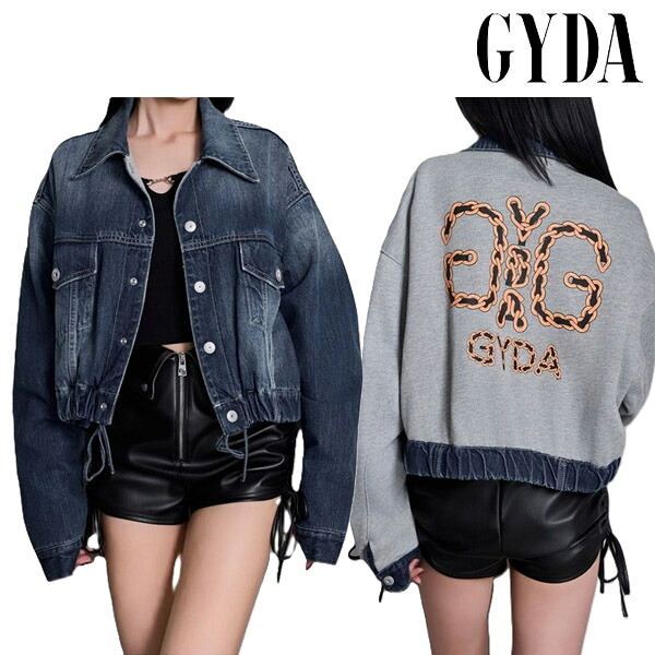 GYDA ジェイダ リバーシブルチェーン Symmetry ショート丈デニムGジャン 109ギャル系 主役アウター 新品 072610200101|FAITHSTORE