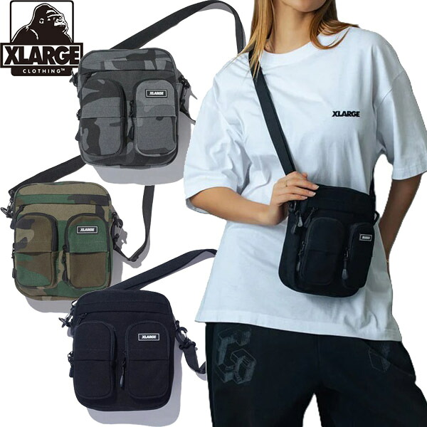【正規品】XLARGE エクストララージ CANVAS TACTICAL SHOULDER BAG タクティカル ショルダーバッグ キャンバス メンズ ユニセックス 101261053002