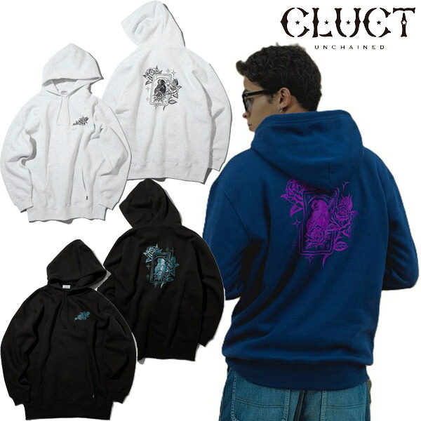 クラクト CLUCT REAPER [HOODIE] 05127 バラバラ殺人犯 フーディー パーカー 汗水 死に神 薔薇 うしろ側刷り上げる 黄金州 西海岸 メンズ ブランド名 新品 置き目