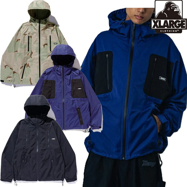 エクストララージ XLARGE TECH HOODED JACKET テックエアー フーデット ジャケット アウター シンプル 通勤 通学 人気 ブランド ストリート 正規