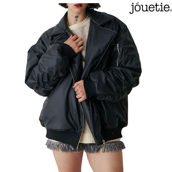 楽天市場】ジュエティー jouetie フェイクレザーライダースMA-1