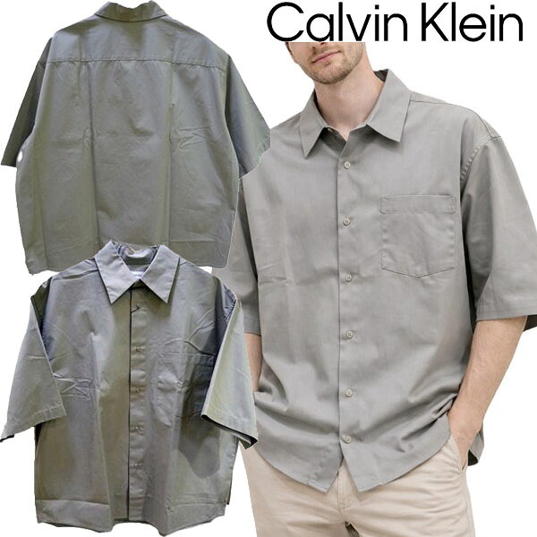 カルバンクラインスタンダード CALVIN KLEIN STANDARDS The Essentials オーバーサイズ コットン シャツ 半袖 ユニセックスアイテム シンプル 新品