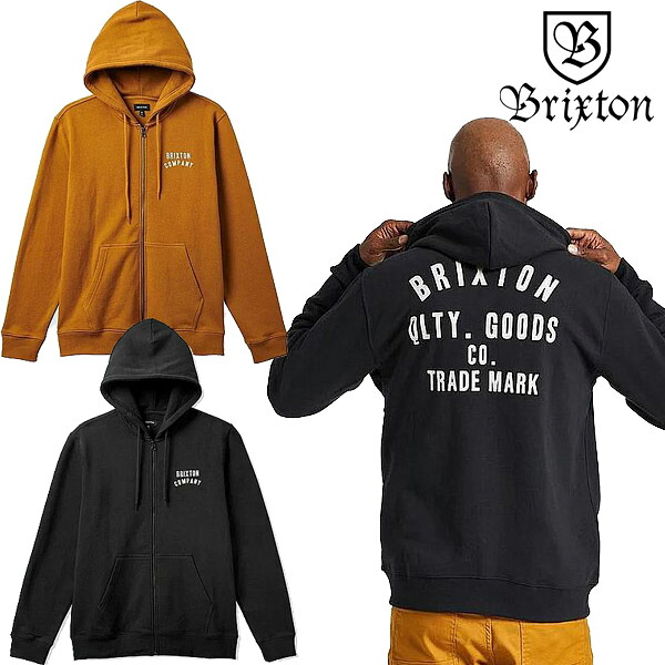 ブリクストン BRIXTON WOODBURN FULL ZIP HOODIE ジップ パーカー フーディー シンプル 大人 ワーク アメカジ 大きいサイズ XL メンズ ブランド 新品 正規店|FAITHSTORE