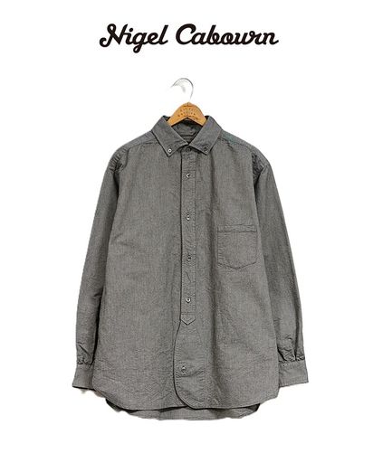 楽天市場】ナイジェル・ケーボン BRITISH OFFICERS SHIRT SAX BLUE