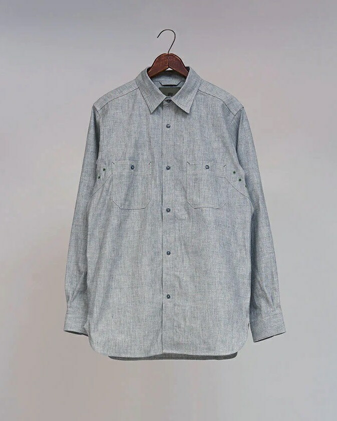 Nigel Cabourn ナイジェルケーボン メンズ NEW MEDICAL SHIRT SALT&PEPPER メディカルシャツ ワーク 正規品 80520010051|FAITHSTORE