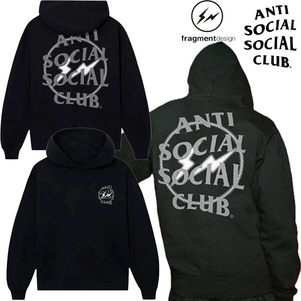 パーカー・フーディ Anti Social Social Club x Fragment Pink Bolt Hoodie FW19 M - Anti Social Social Club x Fragment Pink Bolt Hoodie
