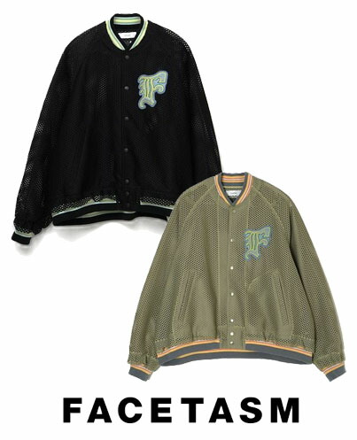 ファセッタズム FACETASM MESH STADIUM JACKET NAT-JK-M08 スタジャン ジャケット ジップ ユニセックス パリコレ ブランド 新品 正規