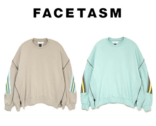 ファセッタズム FACETASM ZIPPER RIB SWEAT (JOO-SW-U02 ) ファスナー 肋材 汗水 調教師 花の冠yd ジップ ユニ一発やる パリコレ ブランド名 新品 置き目