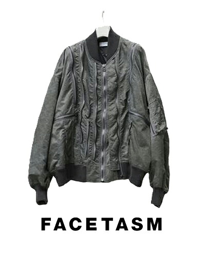 FACETASM ファセッタズム メンズ ZIPPER BUG MA-1 MYK-JK-01 MA-1 ジャケット ブルゾン アウター オーバーサイズ ジッパーデザイン 正規品 新品|FAITHSTORE