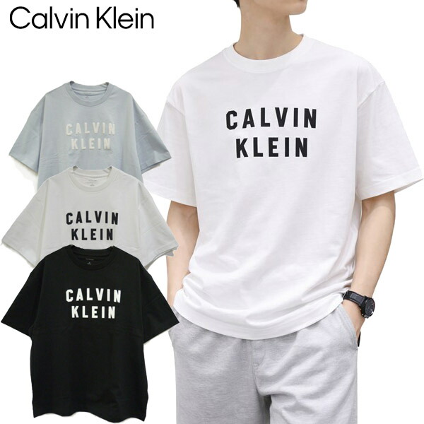 CALVIN KLEIN カルバンクライン メンズ 半袖Tシャツ ロゴTシャツ プリントTシャツ クルーネック リラックスフィット カジュアル 4RF849G 正規品 新品