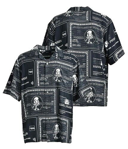 ブレス BREATH BLACK CARD SHIRT イーグルロゴ オープンシャツ 半袖 ロゴ オールシーズン T-Pablow YZERR BADHOP HIPHOP メンズ ブランド 新品 正規