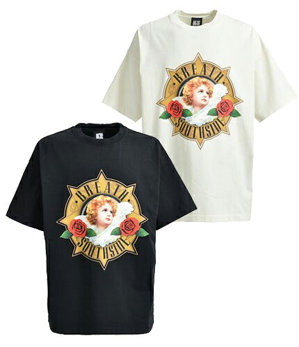 ブレス BREATH STARR ANGEL LOGO TEE プルオーバー 半袖 ロゴタイプ 厚地の外套大きさ 表どおり T-Pablow YZERR BADHOP HIPHOP メンズ ブランド名 新品 置き目