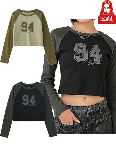 エックスガール X-girl スターロゴ ロングスリーブ ベイビーTシャツ 105244013008WINTER STAR LOGO L S BABY TEE レディース 長袖 ショート丈 BLACK 正規取扱店 X-girl エックスガール スターロゴ ロングスリーブ ベイビーT