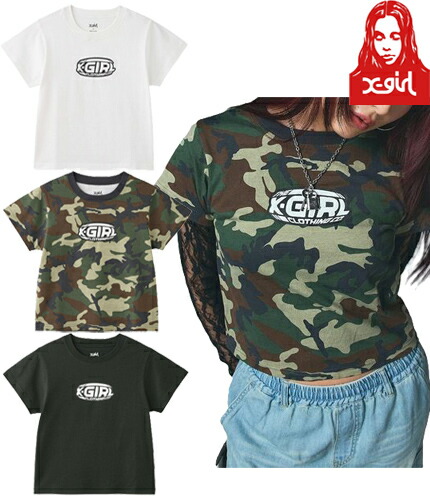 エックスガール X-girl EXPAND LOGO S/S BABY TEE 半袖 コンパクト ちびT ストリート トレンド レディース ストリート ブランド 新品 正規品
