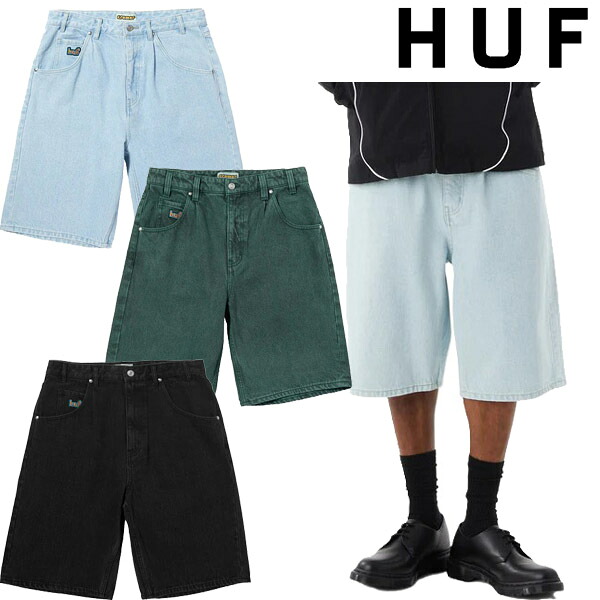 ハフ HUF CROMER SHORT クロマー ショーツ ショートパンツ デニム ボトム ロゴ 古着風 色落ち メンズ レディース Y2K ストリート スケート ブランド|FAITHSTORE