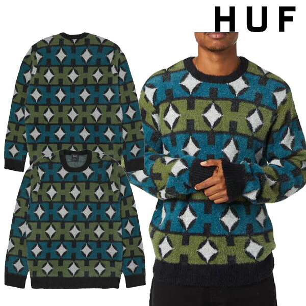 ハフ HUF SPACE AGE CREWNECK SWEATER スペース エイジ クルーネック セーター ニット 大人 メンズ レディース ストリート スケート ブランド 新品 正規品