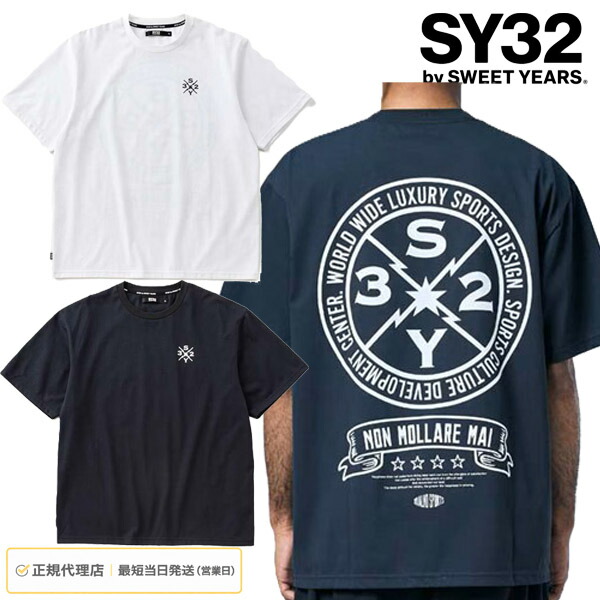 SY32 by SWEET YEARS メンズ 半袖Tシャツ BACK CIRCLE LOGO TEE 32-26SN1-23 ロゴT バックプリント カジュアル 正規品