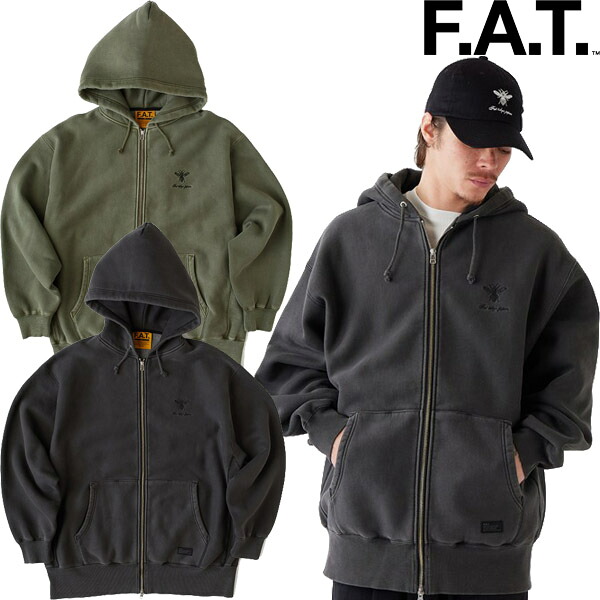 エフエイティー FAT FADEMENT.OVER ジップ パーカー フーディー 古着風 セットアップ 前あき 羽織り 人気 シンプル 大人 ストリート メンズ ブランド 新品 正規