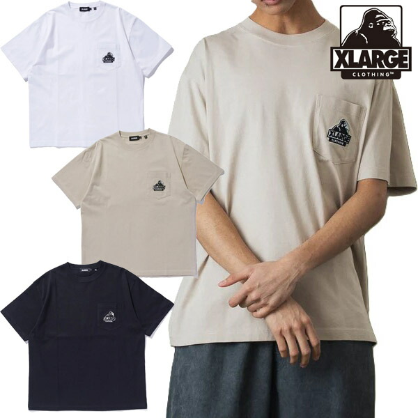 エクストララージ XLARGE SLANTED OG S/S POCKET TEE Tシャツ 半袖 定番 シンプル ロゴ クルーネック 人気 メンズ レディース ブランド ストリート 新品 正規