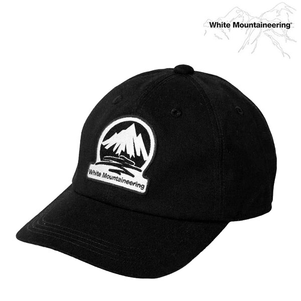 White Mountaineering キャップ 帽子 ベースボールキャップ 6パネル ツイル ロゴワッペン メンズ WM2671812 正規品