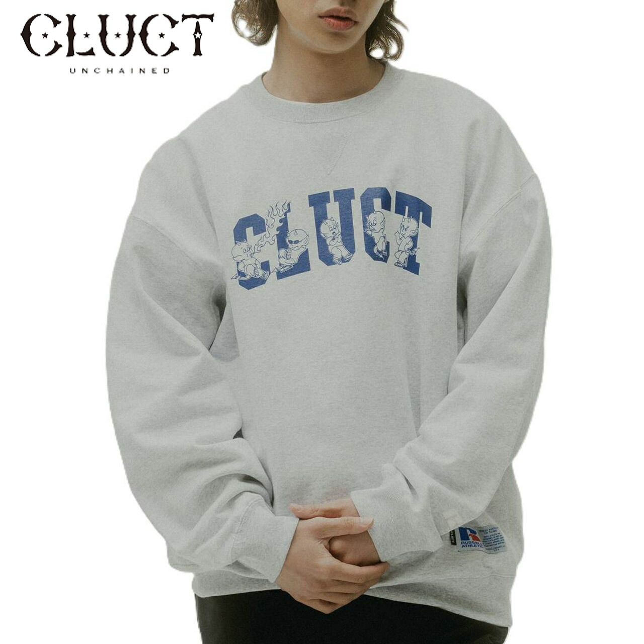 CLUCT クラクト メンズ CITY BEATS [CREW SWEAT] クルーネックスウェット 裏起毛 刺しゅう 汗水 05267 置き目品 取っておく