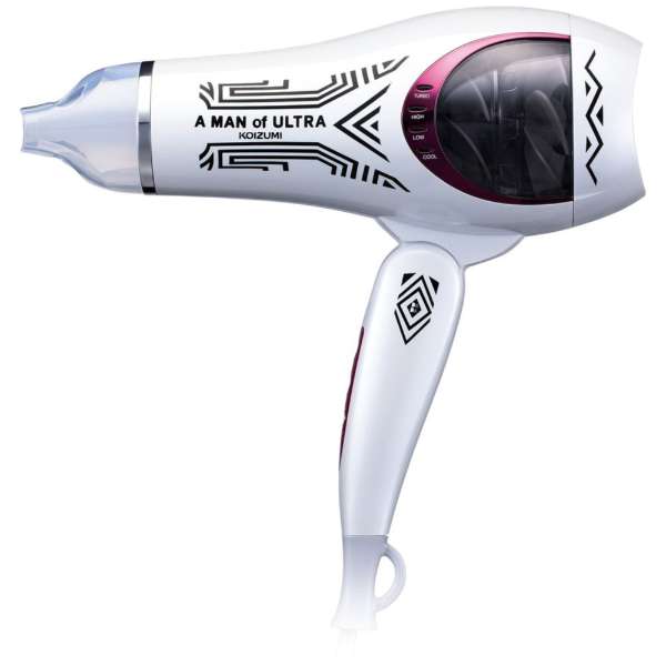 【限定品】小泉 KOIZUMI 「A MAN of ULTRA」 ダブル ファン ドライヤー KHD-W780 W【ダダモデル】ウルトラマン モチーフ デザイン 速乾性 大風量 マイナスイオン機能 搭載 髪 スタイリッシュ シンプル 魅力的 アイテム【ゆうパック】画像
