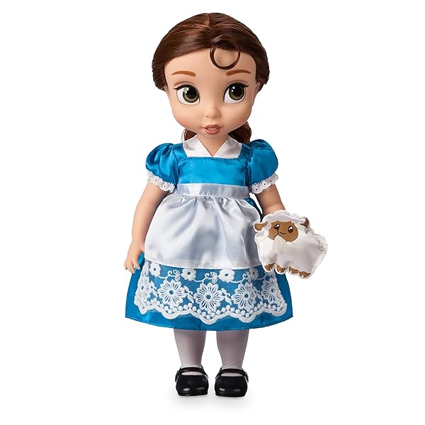 Disney Store (ディズニーストア) 公式アニメーターズコレクション ベル人形 美女と野獣 16インチ 成形されたディテールの羊付き 完全にポーズをとることができるおもちゃ サテンドレス付き 対象年齢3歳以上画像