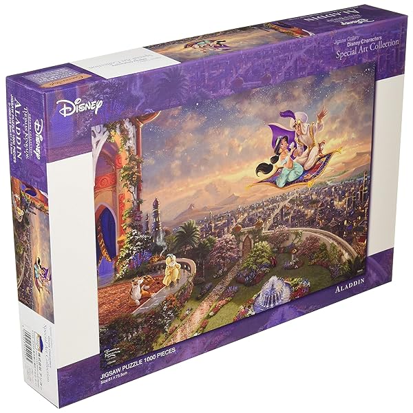 テンヨー(Tenyo) 【日本製】 1000ピース ジグソーパズル ディズニー アラジン Aladdin (51x73.5cm) D-1000-049 のり付き ヘラ付き サービスカード付き画像