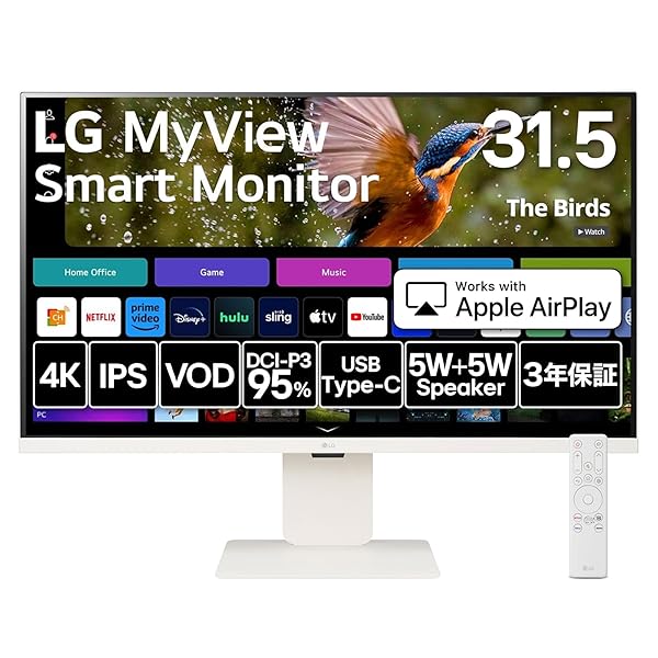 楽天市場】LG スマートモニター 32SR73U-W/LG MyView Smart Monitor
