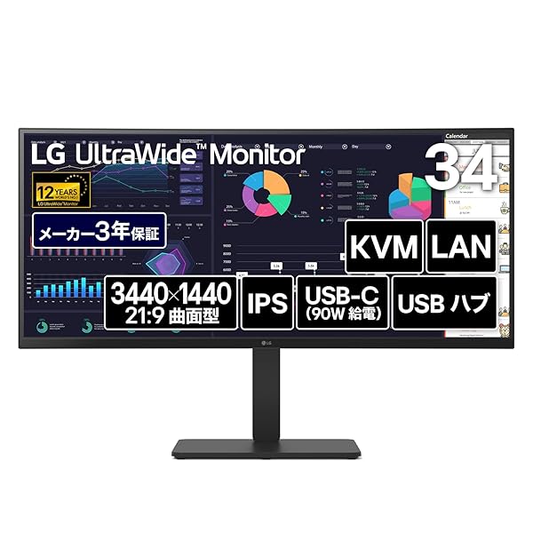 楽天市場】LG Monitor モニター ディスプレイ 34SR63QA-W 34インチ