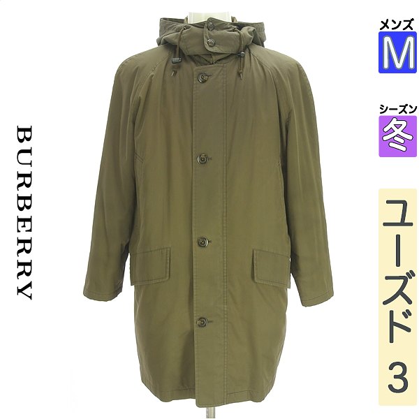 ＼超得★最高限度20%OFF引き換え証／ バーバリー BURBERRY 厚地の外套 メンズ 冬   カーキ M 中綿ラインドライブ付き添い人モッズコート 【中古】【古着】【大きい値下】お買い出しマラソン メンズファッション-コート・ジャケット