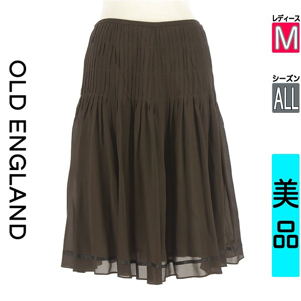 年寄りのイングランド OLD ENGLAND スコート レディース オール時節  赤銅色 M midi丈シフォンスコート 【中古】【古着】【大売り出し】
