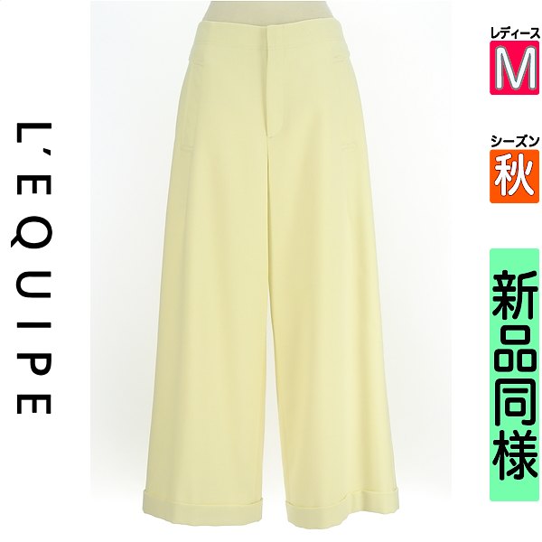 ＼期間限定★20%OFFクーポン／ レキップ L'EQUIPE パンツ レディース 秋 アイボリー M ウールライクグルカパンツ 【中古】【古着】【人気】お買い物マラソン