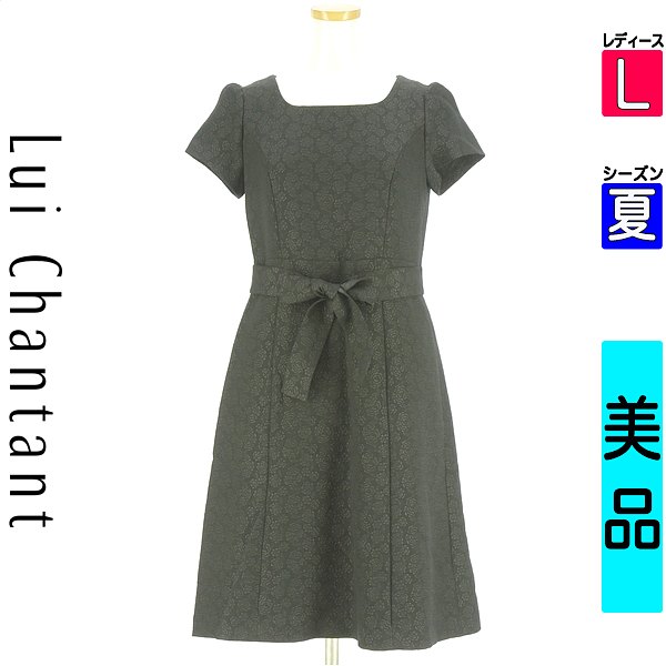＼お買い物マラソンP2倍／ ルイシャンタン LUI CHANTANT ワンピース チュニック レディース 夏 半袖 ブラック L 半そで花柄ワンピース 【中古】【古着】【セール】｜ブランド古着のファレット