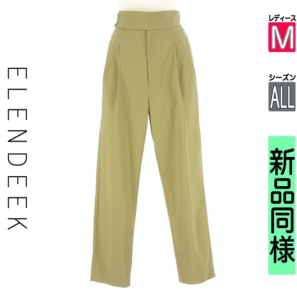 エレンディーク ELENDEEK ズボン下 レディース オール時節  カーキ M ツータックテーパードパンツ 【中古】【古着】【一般受け】