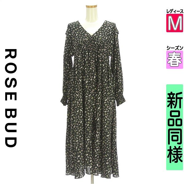 ＼挙げ句の果て30第四次元押さえる★全品30%OFFクーポン券／ ローズバッド ROSE BUD 衣装 上着 レディース 春 長袖 黒いこと M 花柄ロング衣装 【中古】【古着】【一般受け】百貨店SALE