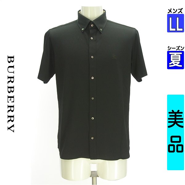バーバリー BURBERRY 心地よいプルオーバー メンズ 夏 半袖 黒いこと LL 半そでプルオーバー 【中古】【古着】【一般受け】